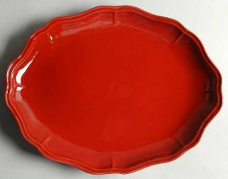 Better Homes and Gardens Simply Fluted Red Garnet 15 Oval Serving Platter, Fine
