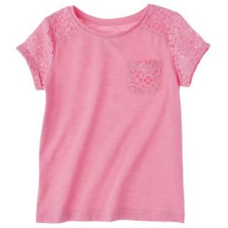 Cherokee Infant Toddler Girls Short Sleeve Tee   Pink 3T