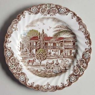 Johnson Brothers Heritage Hall Brown/Multicolor Bread & Butter Plate, Fine China