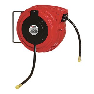 Reelworks Heavy Duty Spring Driven Air Hose Reel   With 1/4in. x 65ft. Hose