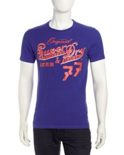 Leather & Boot Tee, Brilliant Blue