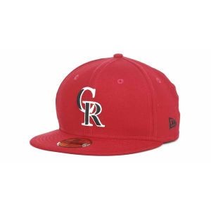 Colorado Rockies New Era MLB Red BW 59FIFTY Cap