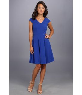 Calvin Klein Cap Sleeve A Line Vneck Womens Dress (Multi)