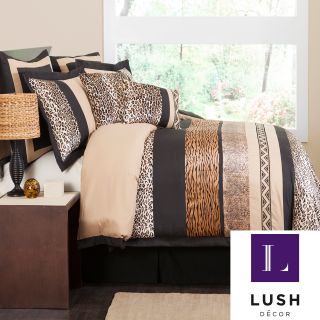 Lush Decor Tribal Dance 8 piece Brown Comforter Set