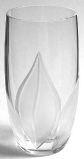 Cristal DArques Durand Linette Highball Glass   Clear Bowl,Overlaid Frosted Pet