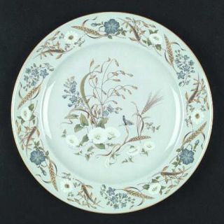 Spode Summer Harvest Dinner Plate, Fine China Dinnerware   White&Blue Flowers,Ye
