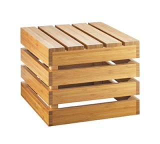 Cal Mil Square Crate Riser   12x12x10, Bamboo