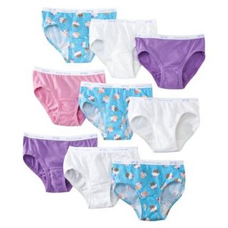 Fruit Of The Loom Girls 9 pack Low Rise Brief Underwear   Assorted Colors 12