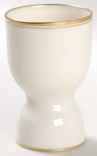 Lenox China 86 Double Egg Cup, Fine China Dinnerware   Gold Inner Verge, Smooth,