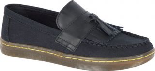 Womens Dr. Martens Fitzrovia Tassel Loafer   Black Canvas/Softy T Casual Shoes