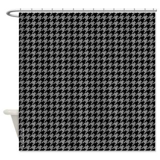  Houndstooth Grey Shower Curtain  Use code FREECART at Checkout