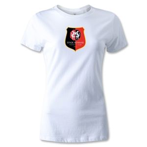 hidden Stade Rennais FC Crest Womens T Shirt (White)