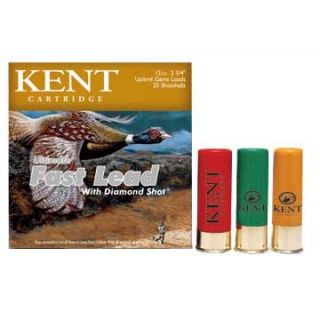 Kent Cartridge diamond Shot Lead Shotshells   Kent Ammo Ulti Fast Lead 12ga 2 3/4    4 1/2dr  1 3/8oz 6 25