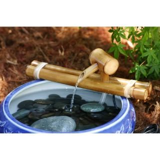 Bamboo Accents 12 in. Classic Spout and Pump Fountain Kit Light Brown   10100