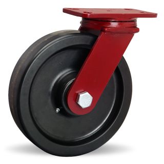 Hamilton Forgemaster Casters   10Dia.X2.5W Plastic Wheel   1 Straight Roller Bearing   Swivel