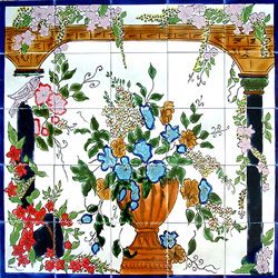 Mosaic Backsplash Arcades 25 tile Mural