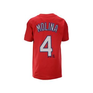 St. Louis Cardinals Yadier Molina Majestic MLB Kids Official Player T Shirt