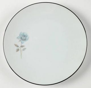 Noritake Simone Salad Plate, Fine China Dinnerware   Blue Rose, Coupe, Platinum