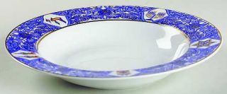 American Atelier Tradition Rim Soup Bowl, Fine China Dinnerware   Judaica Design