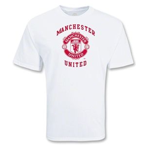 Euro 2012   Manchester United College Style Crest T Shirt (White)