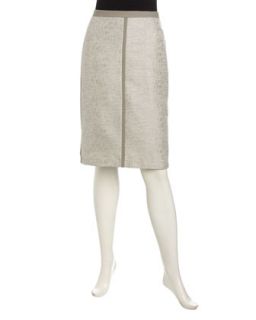 Jacquard Pencil Skirt, Mist