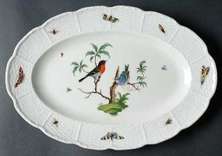Ceralene Les Oiseaux 14 Oval Serving Platter, Fine China Dinnerware   Birds,Vie