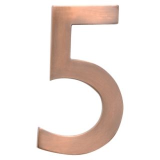 Architectural Mailboxes 4 House Number 5   Antique Copper
