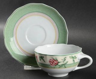 Wedgwood English Cottage Flat Cup & Saucer Set, Fine China Dinnerware   Accessor