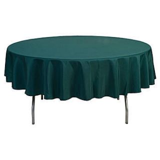 Hunter Green Round Polyester Tablecloth