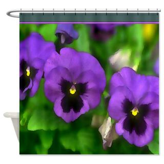  Purple Pansy Faces Shower Curtain  Use code FREECART at Checkout