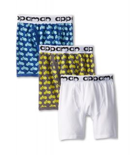 Appaman Kids Cool and Comfy Motor Bike Undies Pack of 3 Boys Underwear (Green)