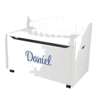 Kidkraft Limited Edition Personalised White Toy Box   Blue Daniel