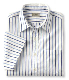 Summerweight Poplin Shirt, Short Sleeve Stripe