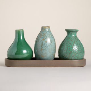 Cool Mini Vases with Tray   World Market