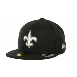 New Orleans Saints New Era NFL Black And White 59FIFTY Cap