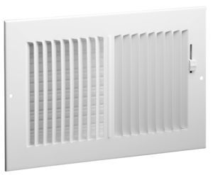 Hart Cooley 682 12x4 W HVAC Register, 12 W x 4 H, TwoWay Steel for Sidewall/Ceiling White (043833)