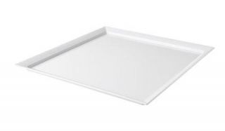 GET Siciliano Platter, 23 7/8 in Square, 1 1/2 in Deep, Melamine, White