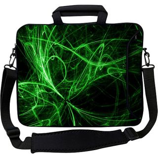 15 Executive Laptop Sleeve Green Neon Lights   Designer Sleeve