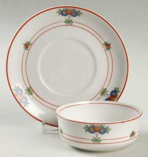Syracuse Canterbury Ramekin and Saucer Set, Fine China Dinnerware   Old,Floral R