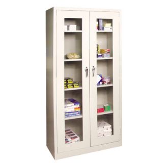 Sandusky Classic Series Clear View Storage Cabinet CA4V3618780 Finish Putty