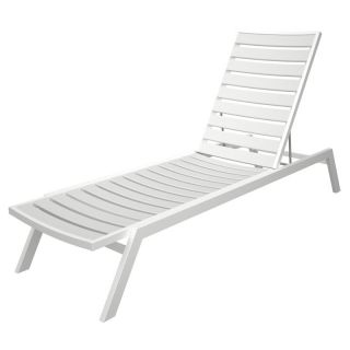 POLYWOOD Euro Recycled Plastic Chaise Lounge   AC1FABAR