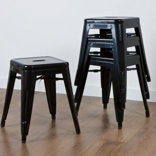 Best Selling Home Decor Furniture LLC Stock well Backless Black Iron Chairs  
