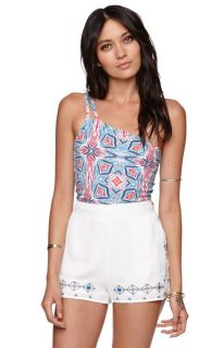 Womens Kendall & Kylie Tees & Tanks   Kendall & Kylie Cropped One Shoulder Tank