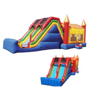 Kidwise Jumbo Double Lane Jump & Inflatable Slide Multicolor   KE CO2101