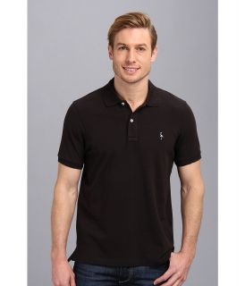 TailorByrd S/S 2 Button Polo Mens Short Sleeve Pullover (Black)