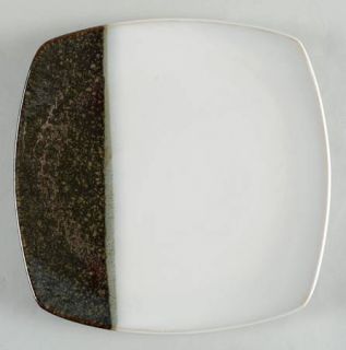 Sango Metallics Black Square Dinner Plate, Fine China Dinnerware   Textured Blac
