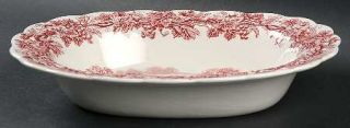 Booths British Scenery Pink 10 Oval Vegetable Bowl, Fine China Dinnerware   Pin