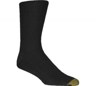 Mens Gold Toe Fluffies Extended 523E (12 Pairs)   Black Dress Socks