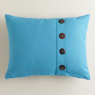 Blue Moon Button Ribbed Lumbar Pillow   World Market