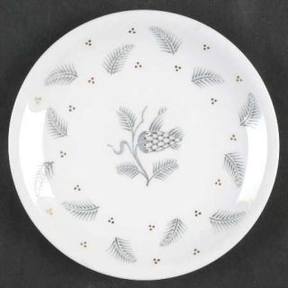 Wedgwood Pinehurst Bread & Butter Plate, Fine China Dinnerware   Gray Pine Needl